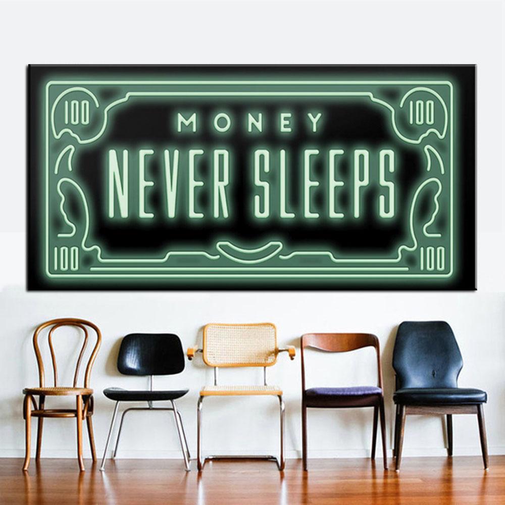 affiche "money never sleeps"