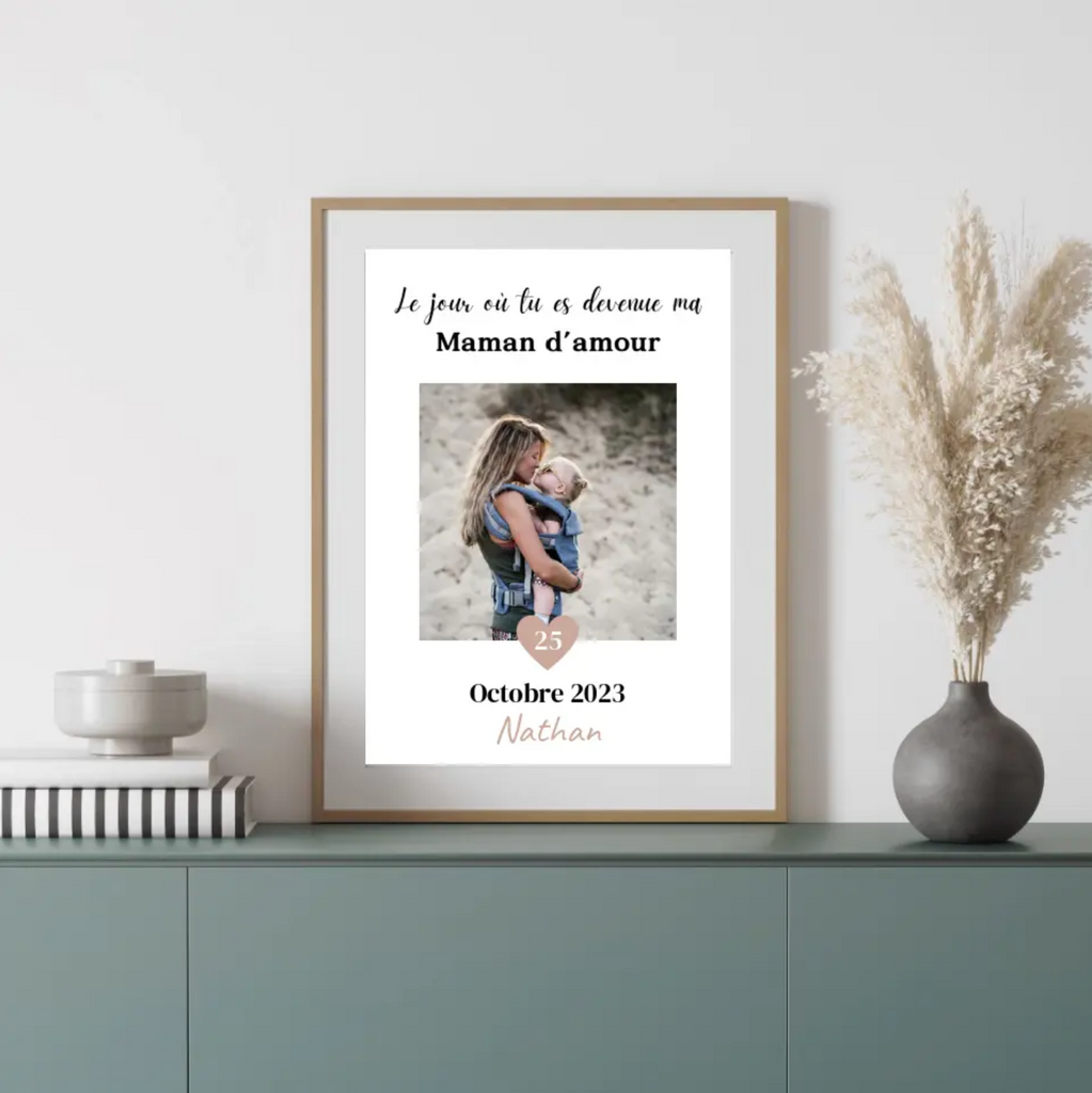 Montrez votre amour avec une affiche personnalisée maman - Le cadeau fête des mères parfait