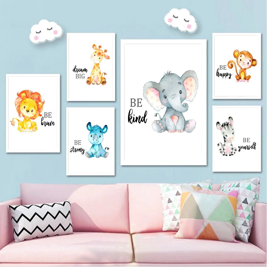 poster bebe animaux