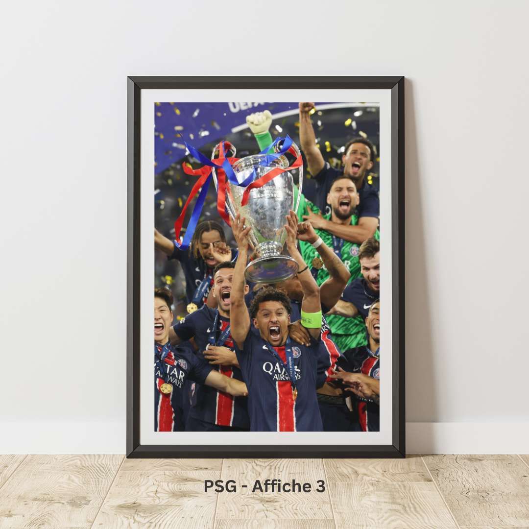 Poster PSG – Victoire Ligue des Champions 2025