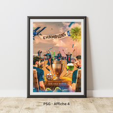 Poster PSG – Victoire Ligue des Champions 2025