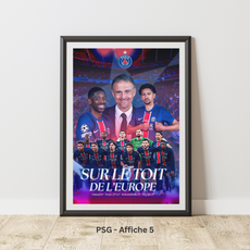 Poster PSG – Victoire Ligue des Champions 2025