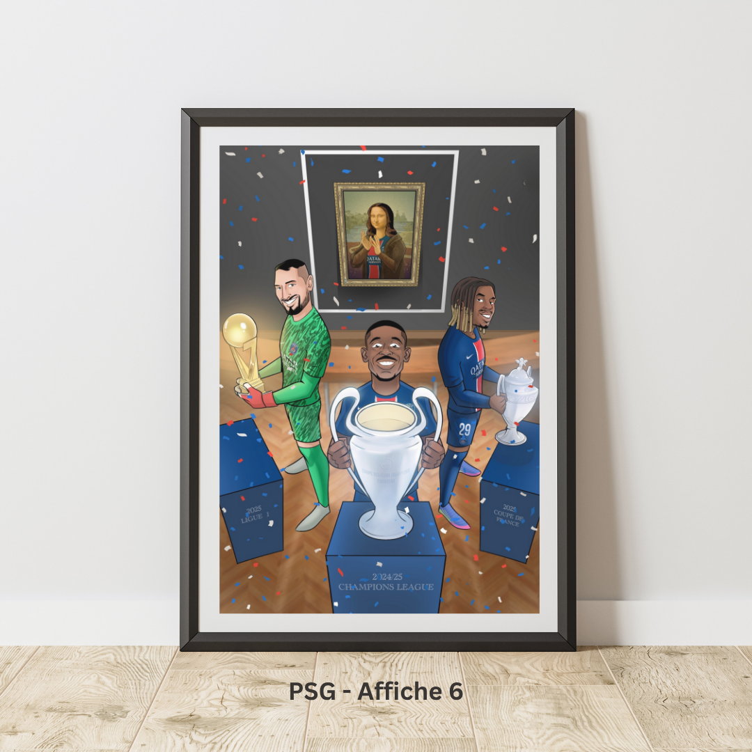 Poster PSG – Victoire Ligue des Champions 2025