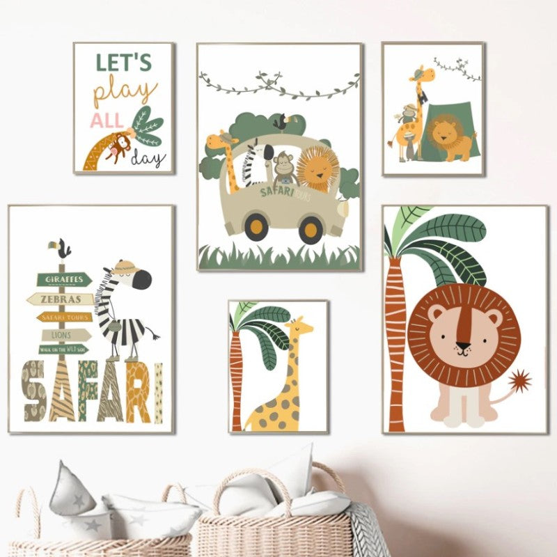 affiche animaux jungle