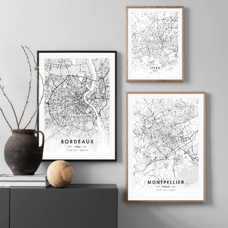 affiches cartes de france