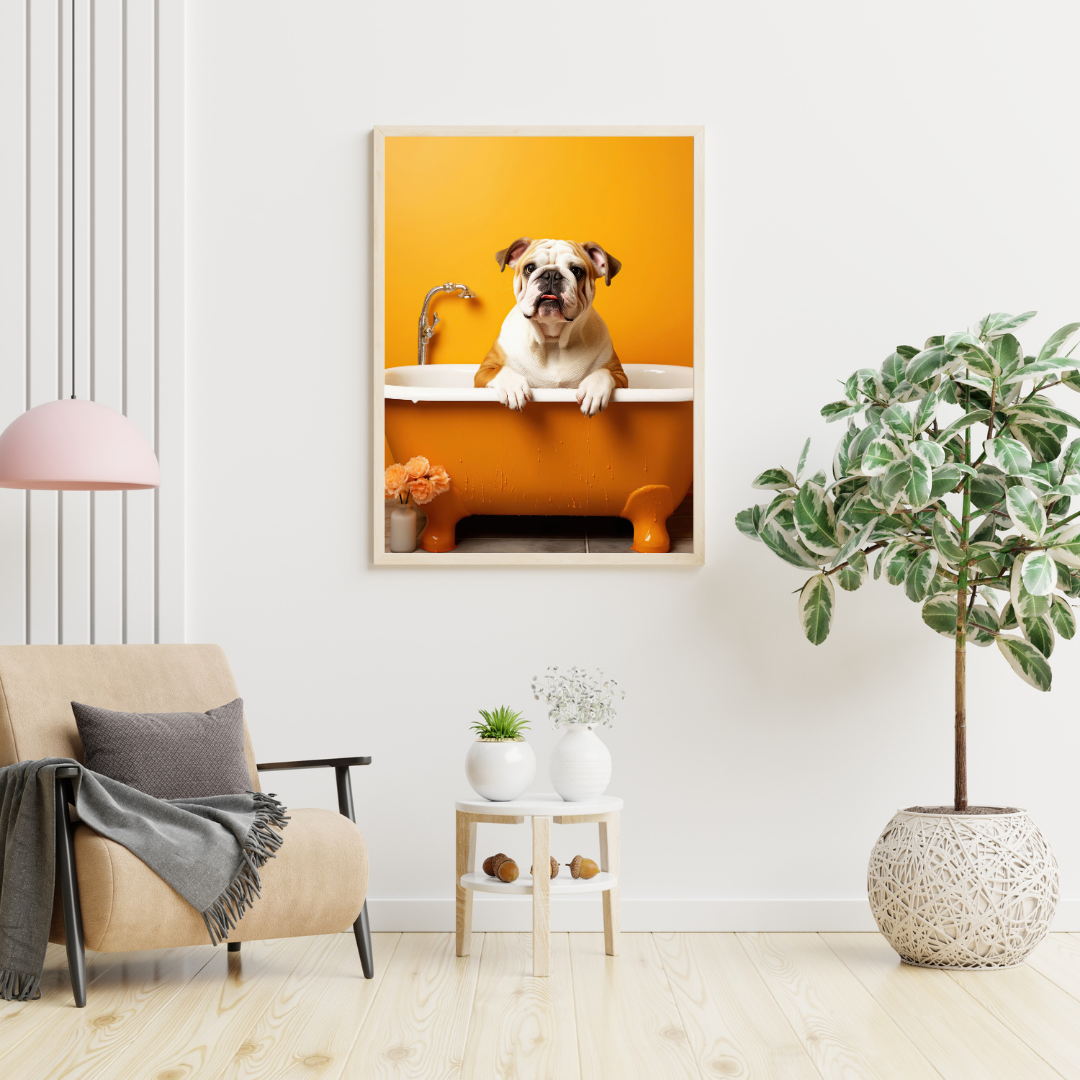 affiche chiot bouledogue anglais