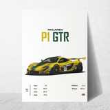 affiche voitures de sport P1 GTR
