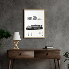 affiche voitures de sport huayra