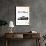 affiche voitures de sport huayra