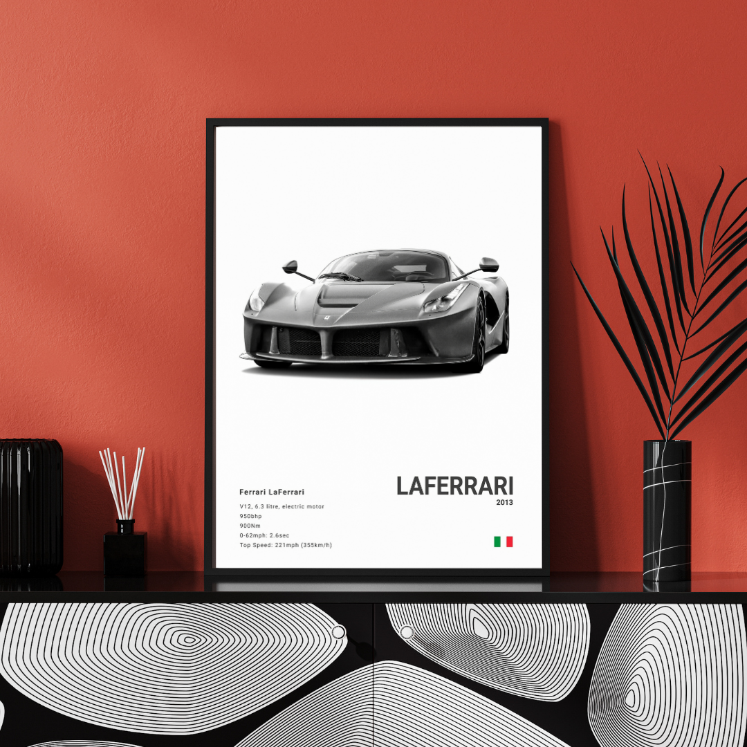 affiche voiture de sport Laferrari