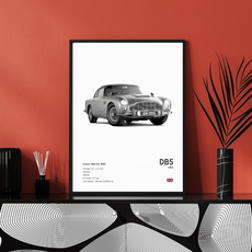 affiche voiture de sport DB5