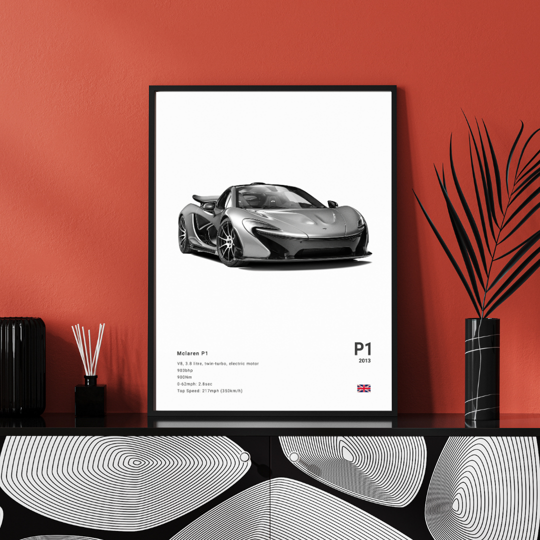 affiche voiture de sport P1