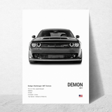 affiche voiture de sport Demon