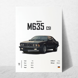 affiche bmw M635 CSI
