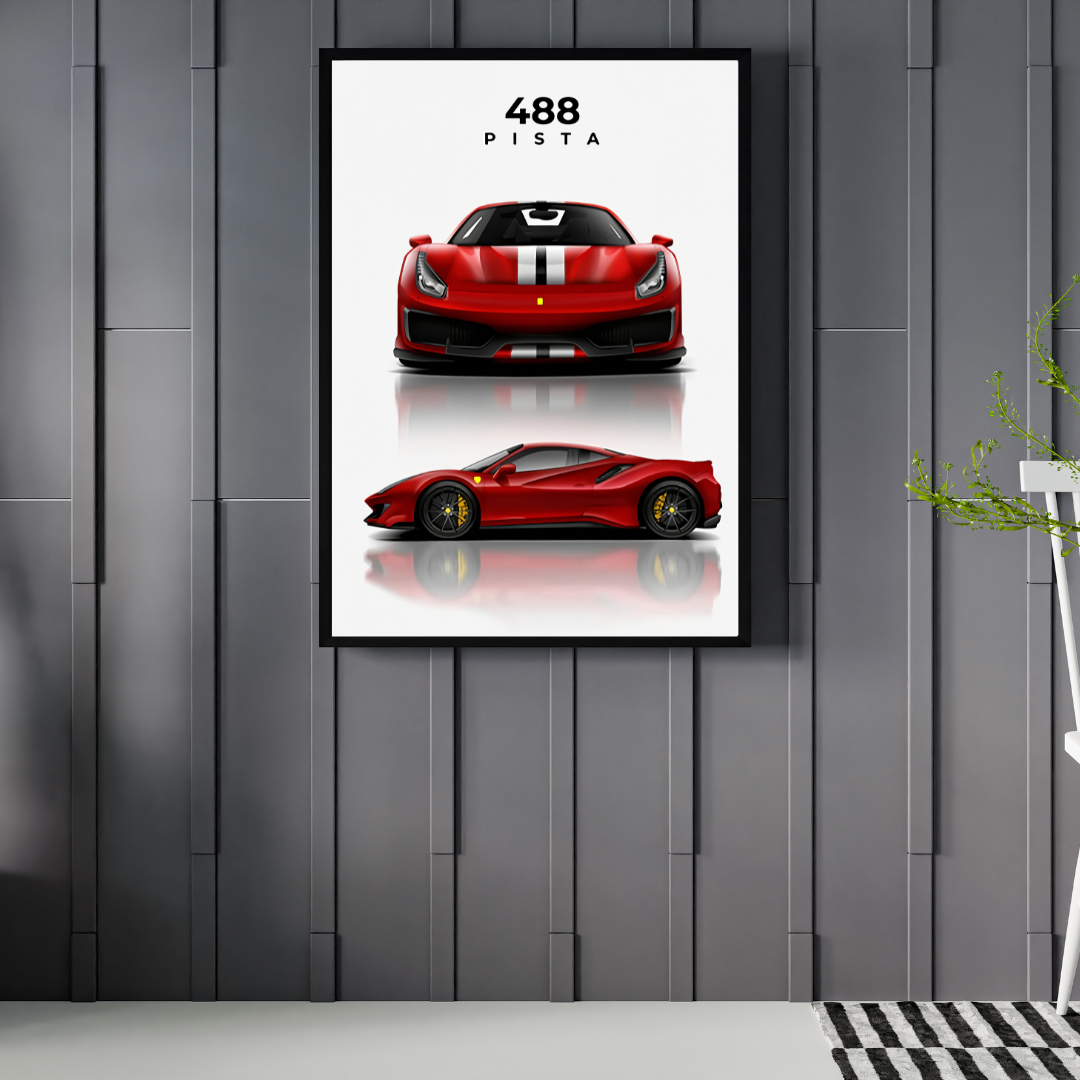 affiche ferrari 488