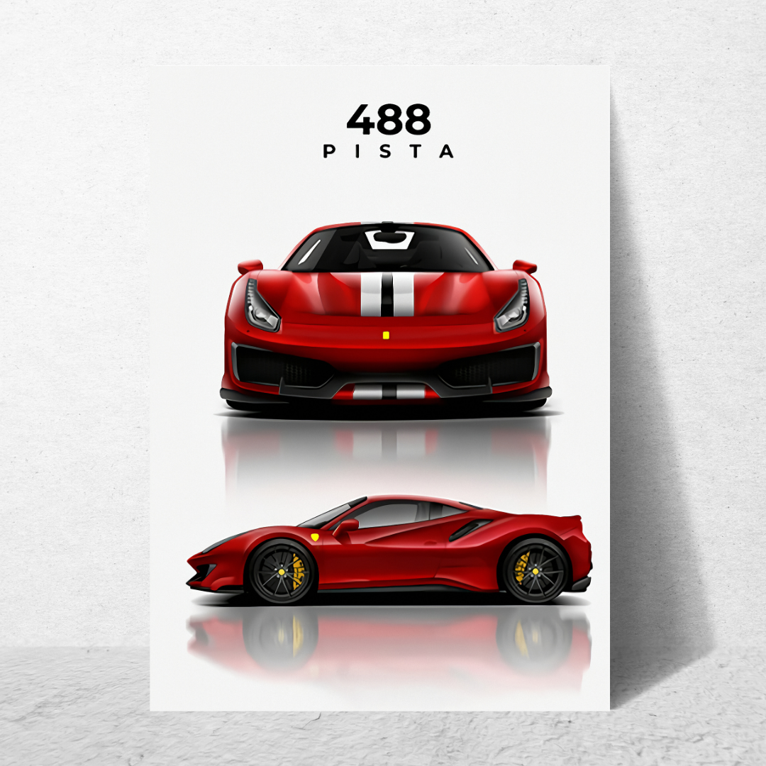 affiche ferrari 488