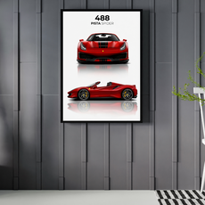 affiche ferrari 488