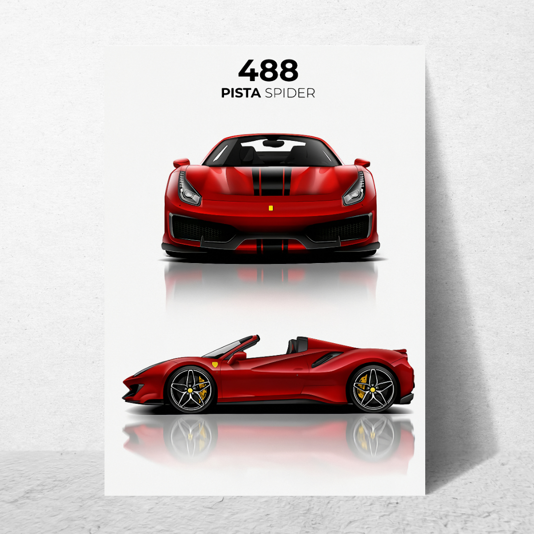 affiche ferrari 488