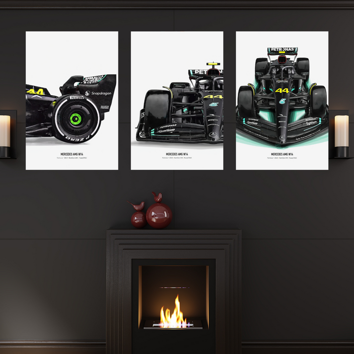 AFFICHES FORMULE 1 MERCEDES Pop Art Blocks