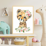 affiches animaux de la savane pour enfants guépard