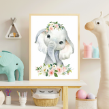 affiches animaux de la savane pour enfants éléphant