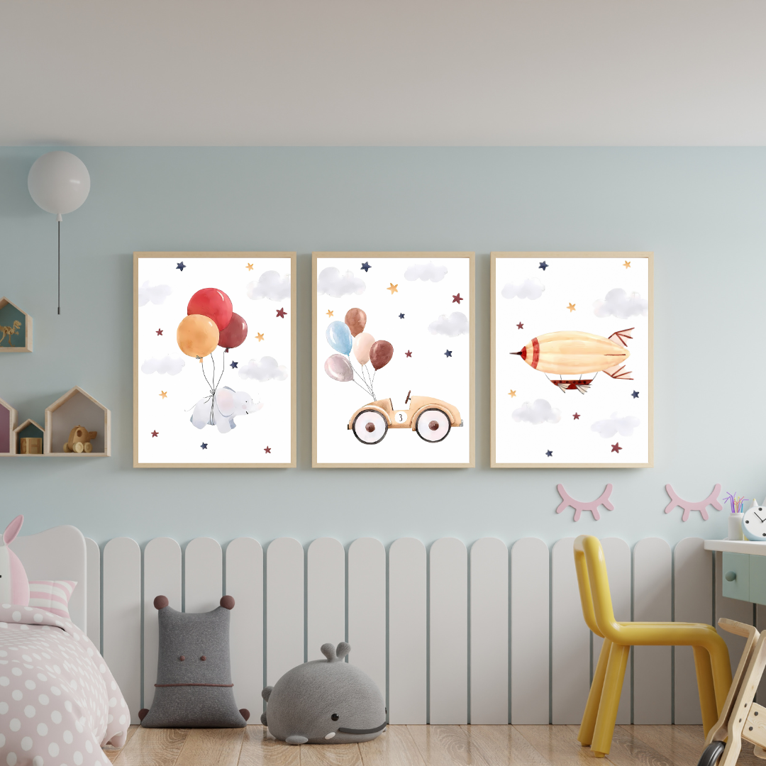 affiches pour enfants engins volants