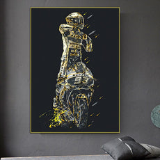 affiche moto jaune