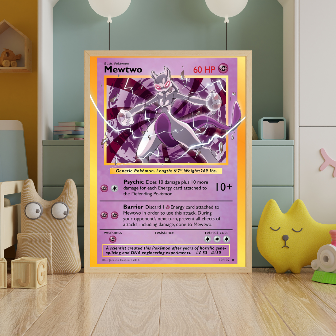 affiche carte mewtwo