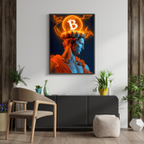 affiche bitcoin avec statut