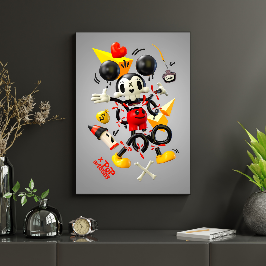 affiche mickey art contemporain