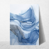affiche formes abstraites bleu