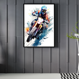 affiche moto cross colorée