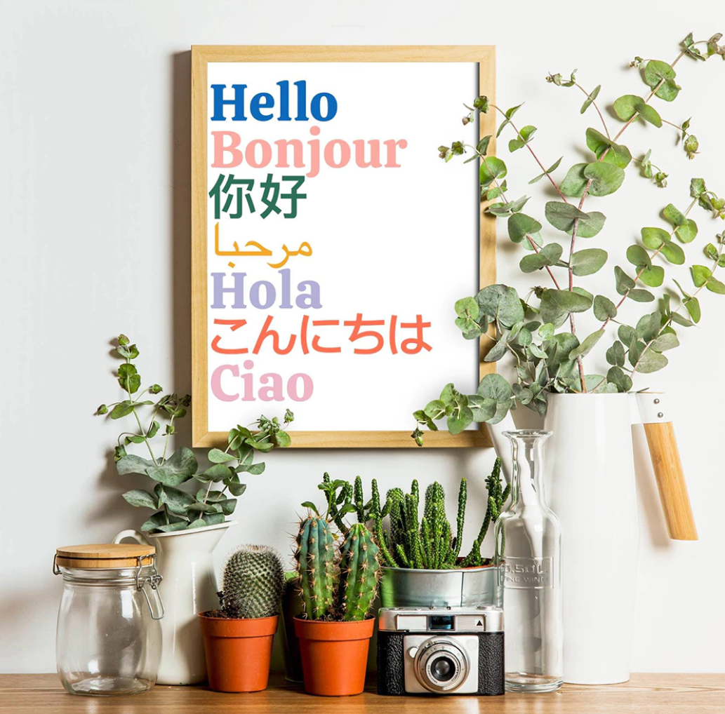 affiche bonjour