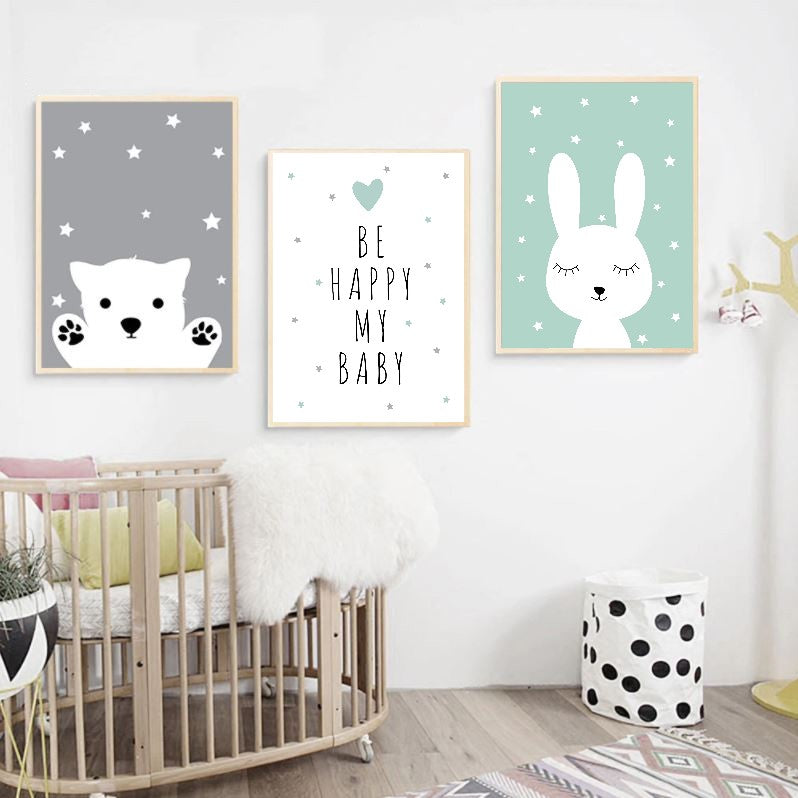 affiches enfant be happy my baby
