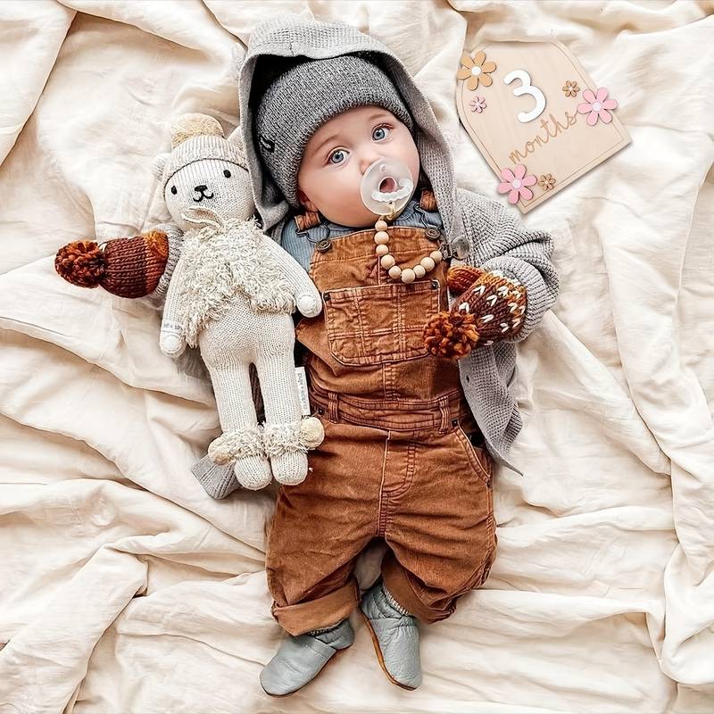 cartes mensuelles en bois pour bébé