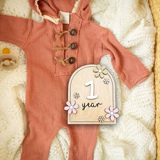cartes mensuelles en bois pour bébé