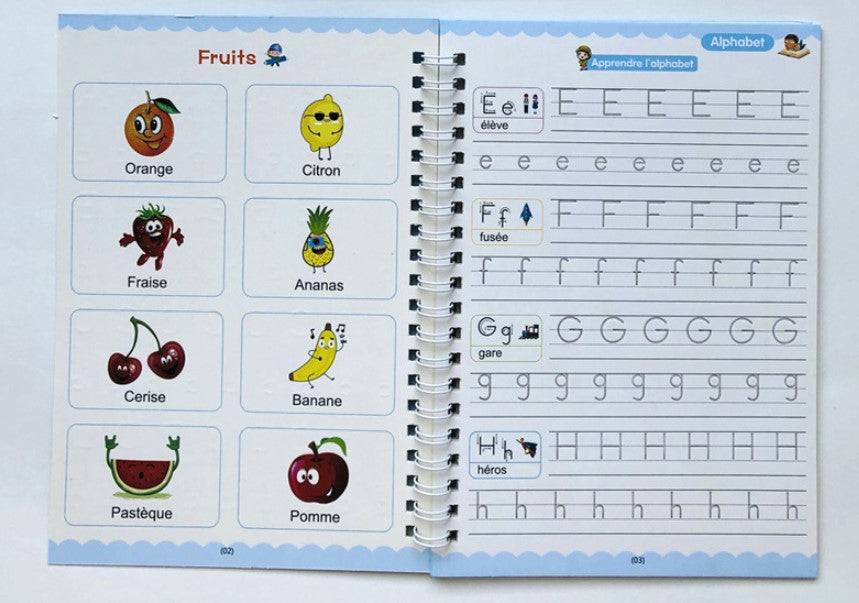cahier d'apprentissage enfant