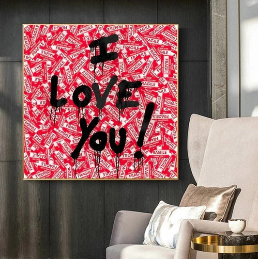 affiche street art i love you 