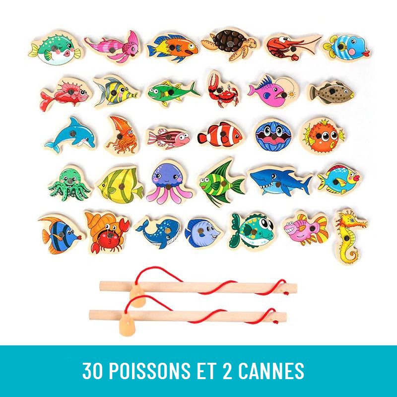 Jouets Magnétiques de Pêche Montessori