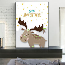 affiche enfant animaux élan