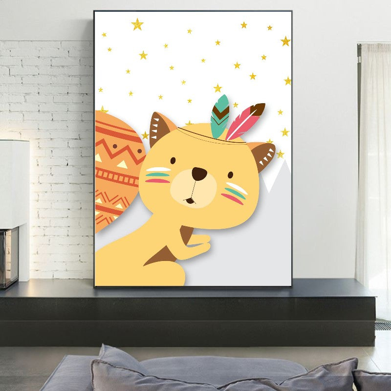 affiche enfant animaux écureuil