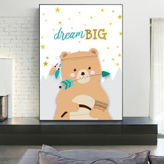 affiche enfant animaux ours