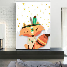 affiche enfant animaux renard