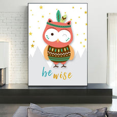 affiche enfant animaux hibou