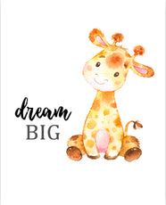 affiches enfant animaux girafe