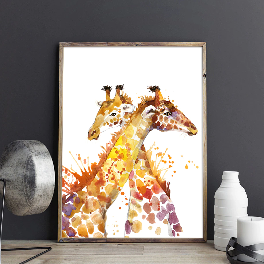 Affiche girafe