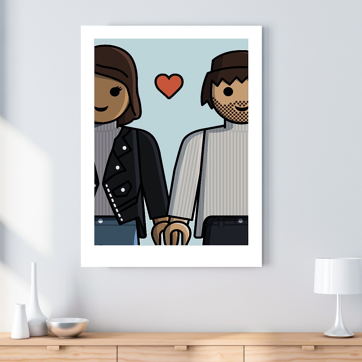 affiche couple personnalisé