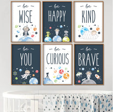 affiches enfant astronautes