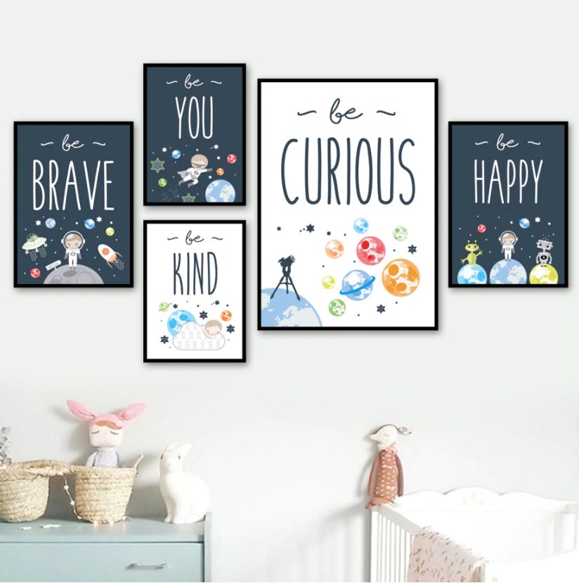 affiches enfant astronautes