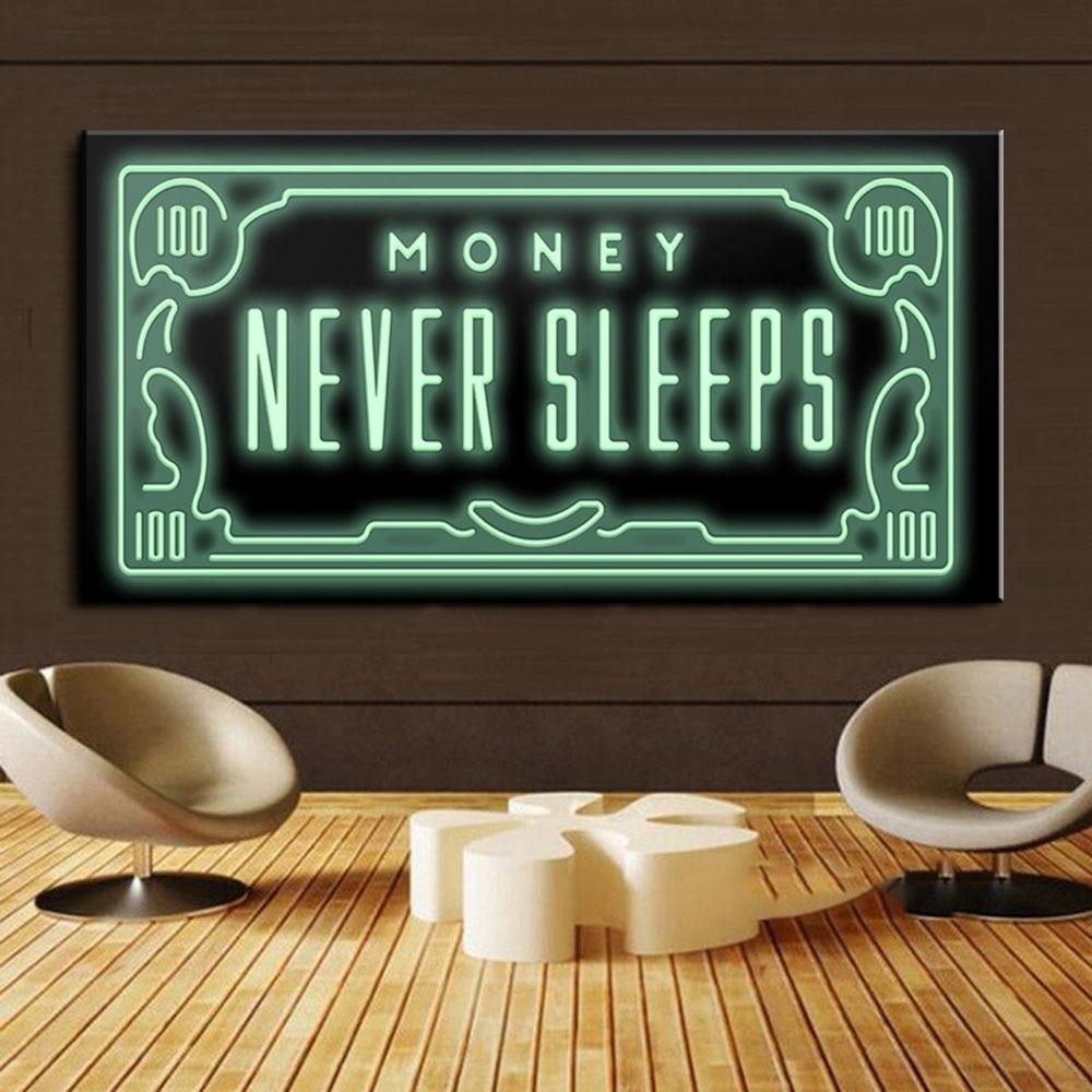 affiche "money never sleeps"